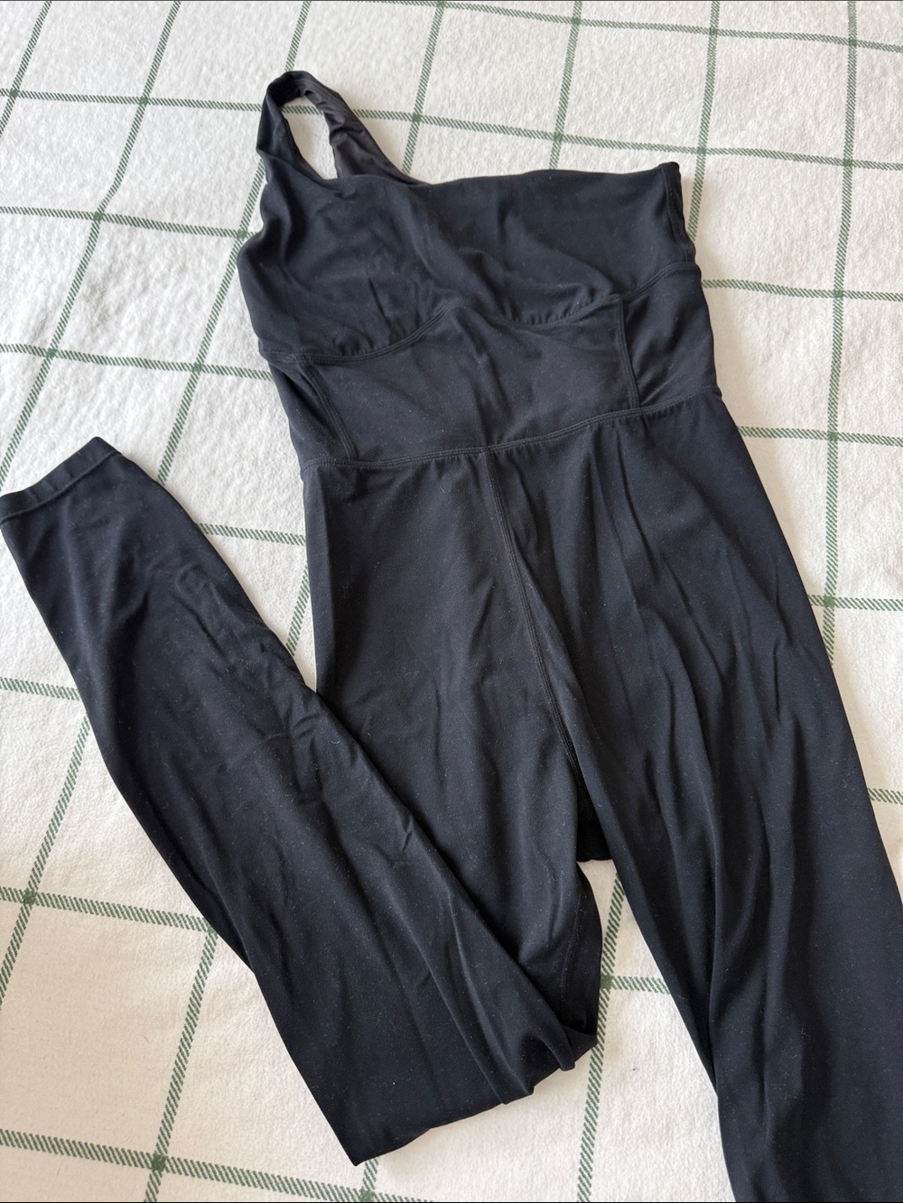Black One-Shoulder Jumpsuit - Women's Stretch Workwear